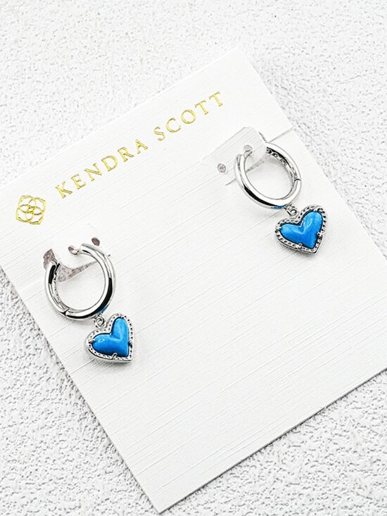 Kendra Scott Heart Crystal Spike Earrings - Picture 1 of 1